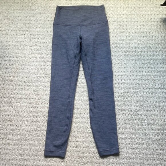 Lululemon Align Pant 25" in Mini Heathered Herringbone Black White /Black Size 4 - Picture 2 of 11